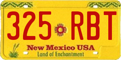 NM license plate 325RBT