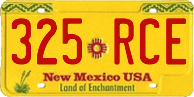 NM license plate 325RCE