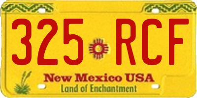 NM license plate 325RCF