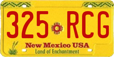 NM license plate 325RCG