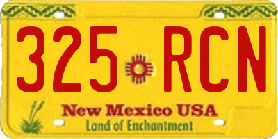 NM license plate 325RCN