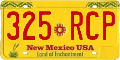 NM license plate 325RCP