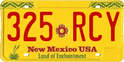 NM license plate 325RCY