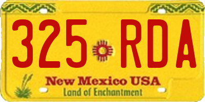 NM license plate 325RDA