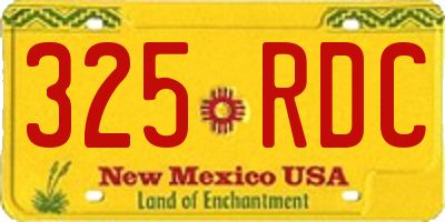 NM license plate 325RDC