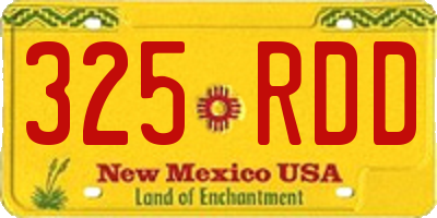 NM license plate 325RDD