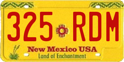 NM license plate 325RDM