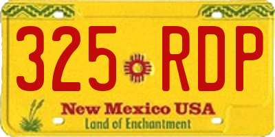 NM license plate 325RDP
