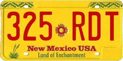 NM license plate 325RDT