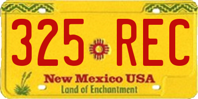 NM license plate 325REC