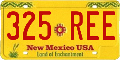 NM license plate 325REE