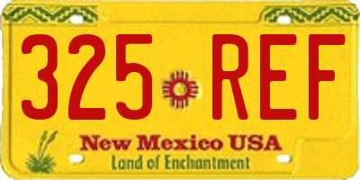 NM license plate 325REF