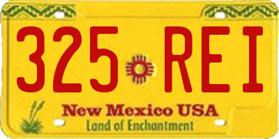 NM license plate 325REI