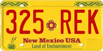 NM license plate 325REK