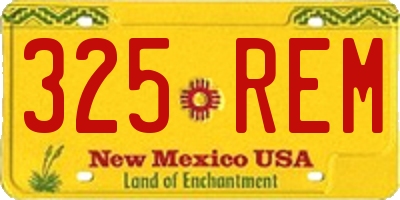 NM license plate 325REM