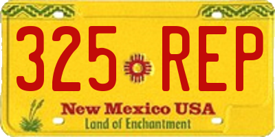 NM license plate 325REP