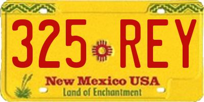 NM license plate 325REY
