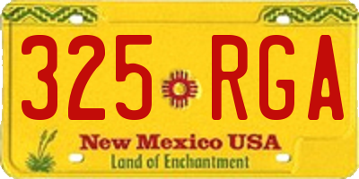NM license plate 325RGA