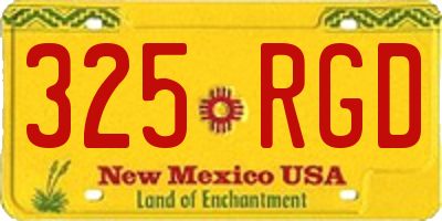 NM license plate 325RGD