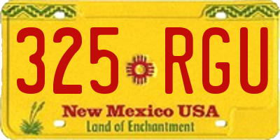 NM license plate 325RGU