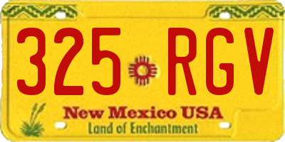 NM license plate 325RGV