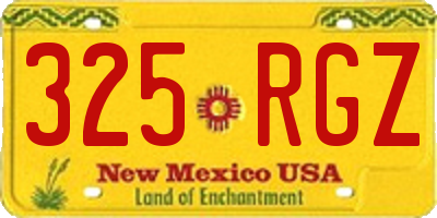 NM license plate 325RGZ