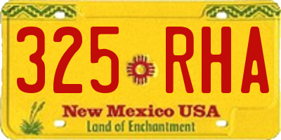 NM license plate 325RHA