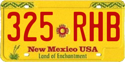 NM license plate 325RHB