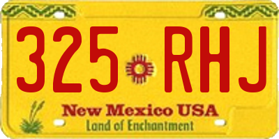 NM license plate 325RHJ