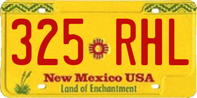 NM license plate 325RHL