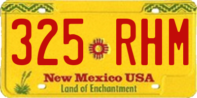 NM license plate 325RHM