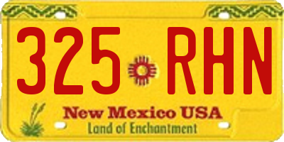 NM license plate 325RHN