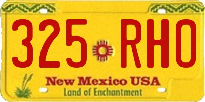 NM license plate 325RHO