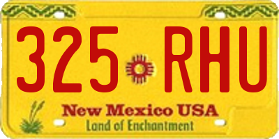 NM license plate 325RHU