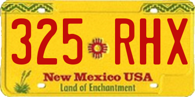 NM license plate 325RHX