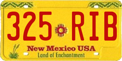 NM license plate 325RIB