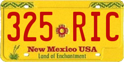 NM license plate 325RIC