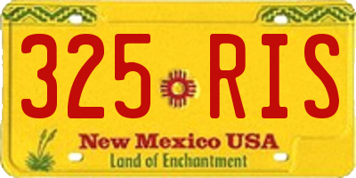 NM license plate 325RIS