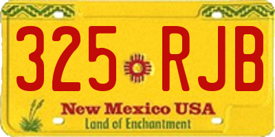 NM license plate 325RJB