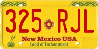NM license plate 325RJL