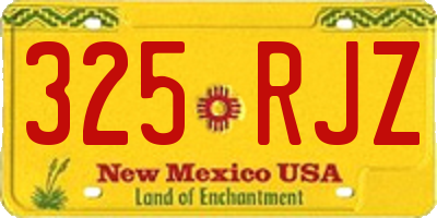 NM license plate 325RJZ