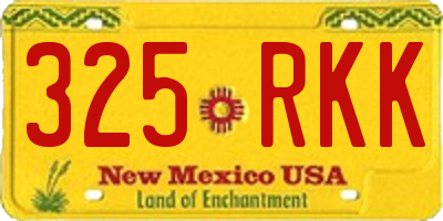 NM license plate 325RKK