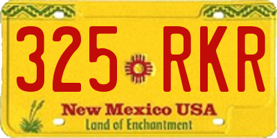 NM license plate 325RKR