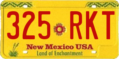 NM license plate 325RKT