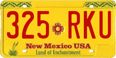 NM license plate 325RKU