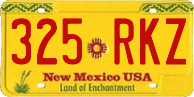 NM license plate 325RKZ