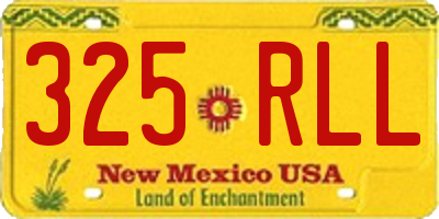 NM license plate 325RLL