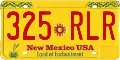 NM license plate 325RLR