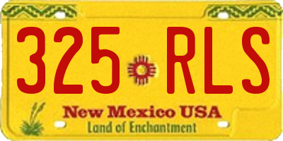 NM license plate 325RLS