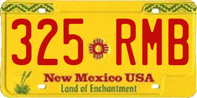 NM license plate 325RMB